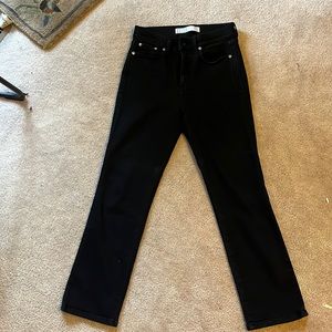 AYR The Pop straight leg jean in black.